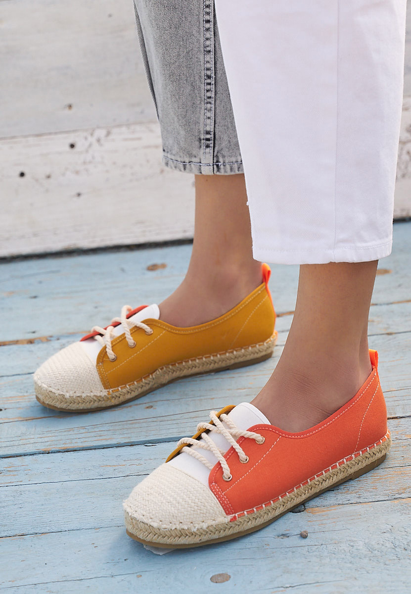 Oranžové dámske espadrilky Doria