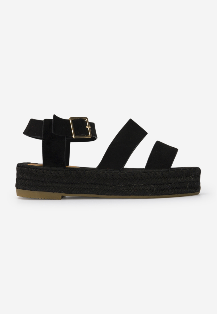 Čierne espadrilky sandale Coraline