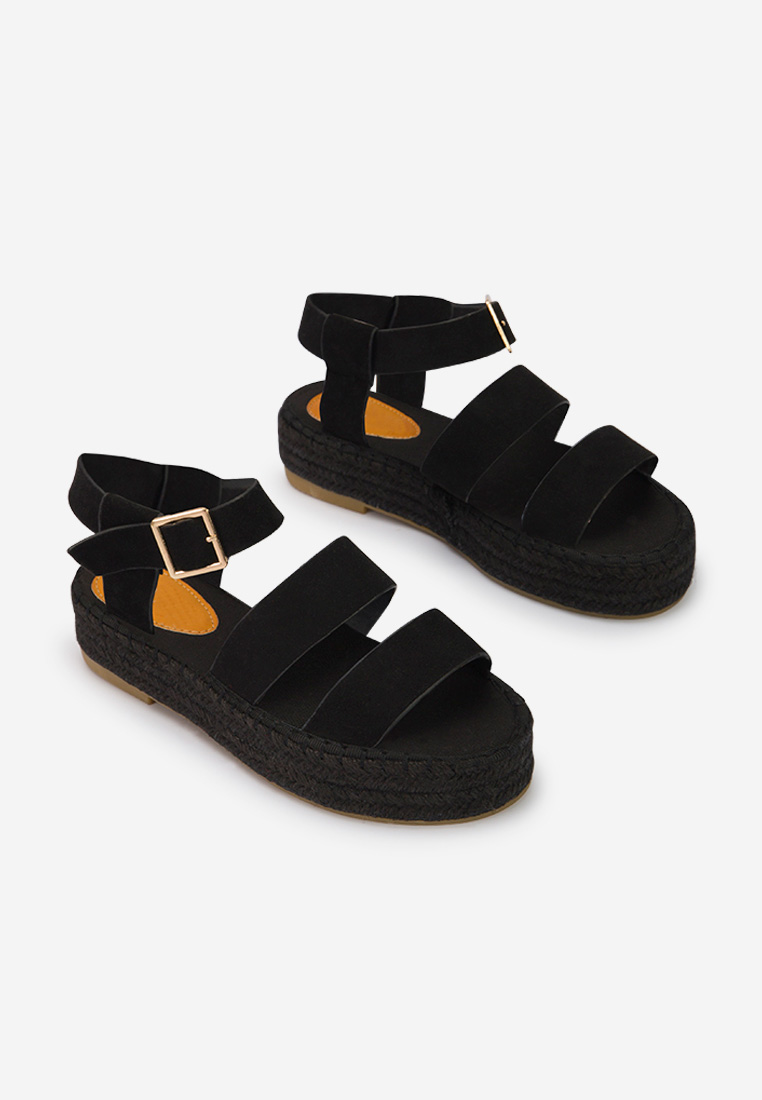 Čierne espadrilky sandale Coraline