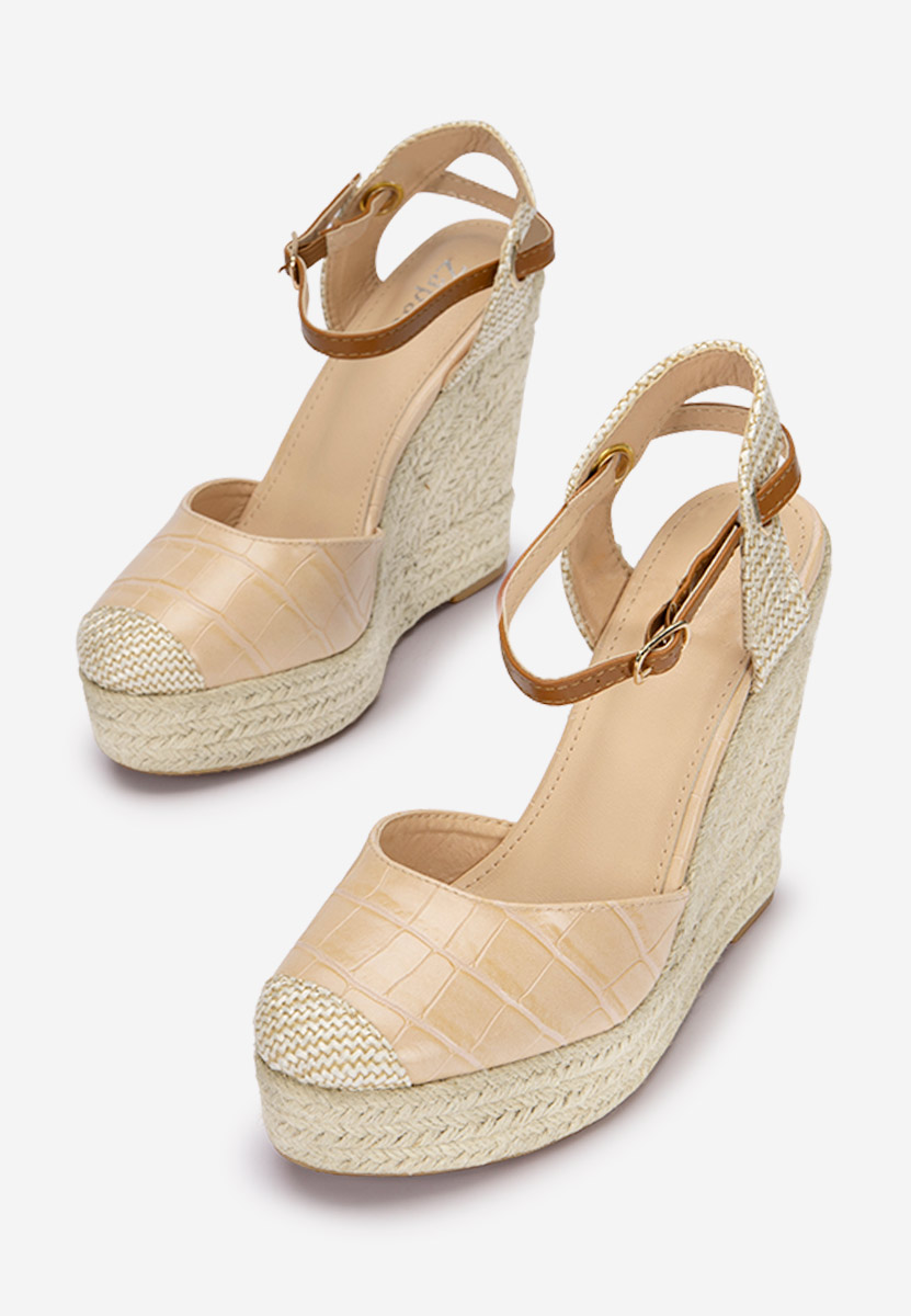 Béžové snurovacie espadrilky Benisa V2