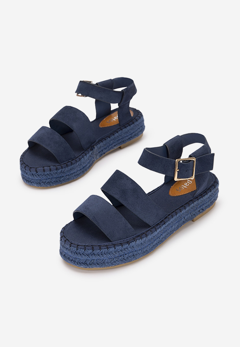 Modré sandále na platforme Coraline