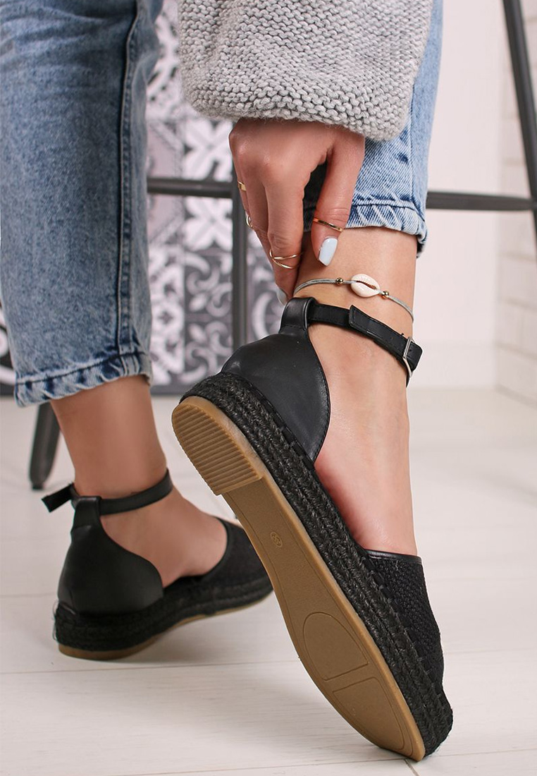 Čierne dámske espadrilky Taldora