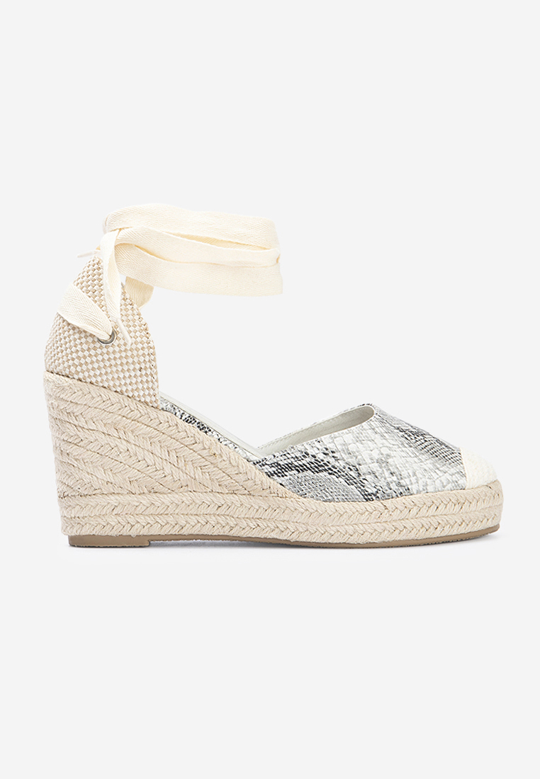 Sivé espadrilky na platforme sandale Vilena