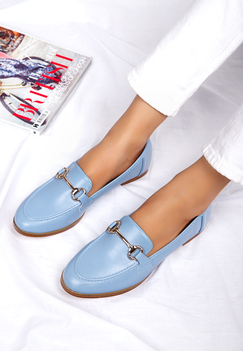 Svetlo modré mokasíny dámske Casica