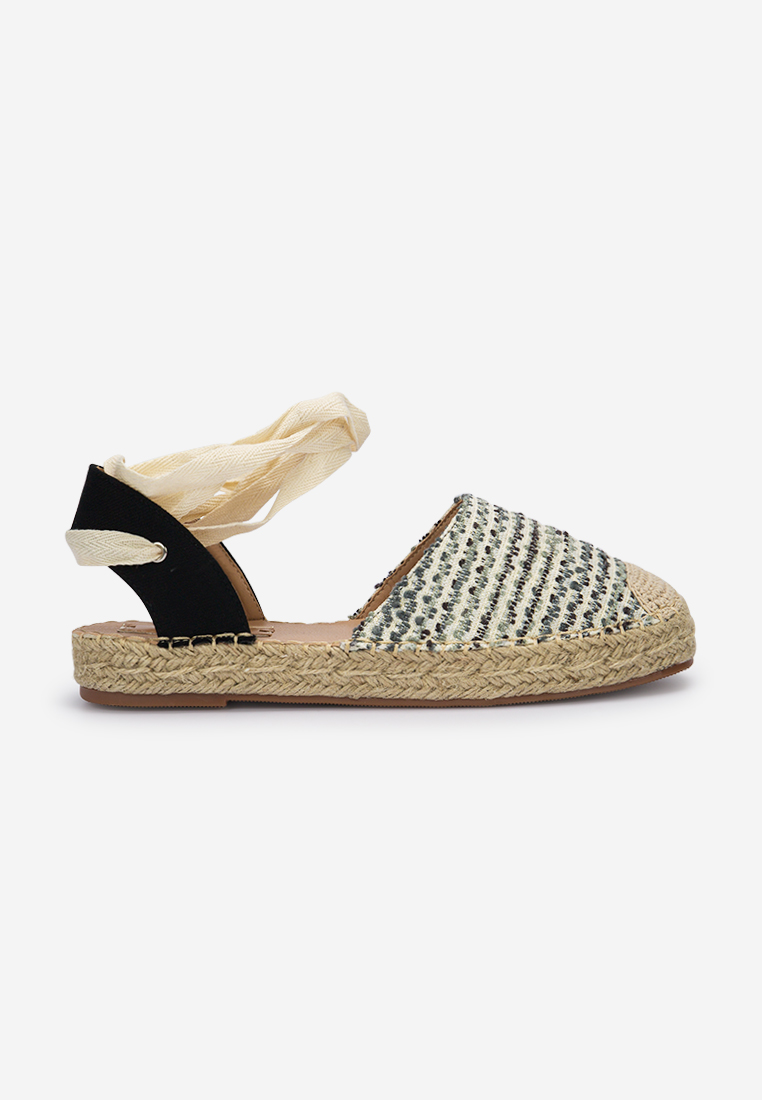Sivé snurovacie espadrilky Pamera