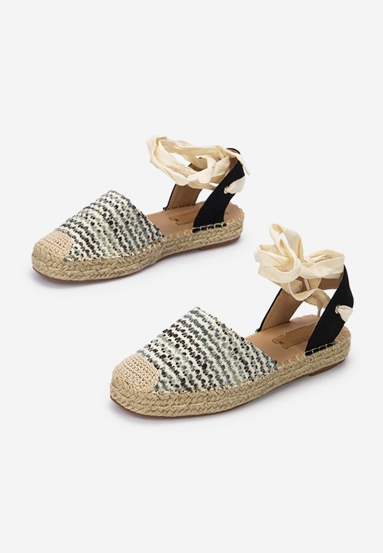 Sivé snurovacie espadrilky Pamera