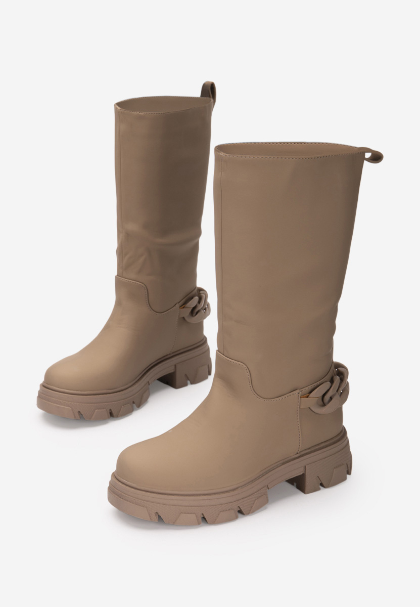 Béžové dámske čižmy Moniva V2