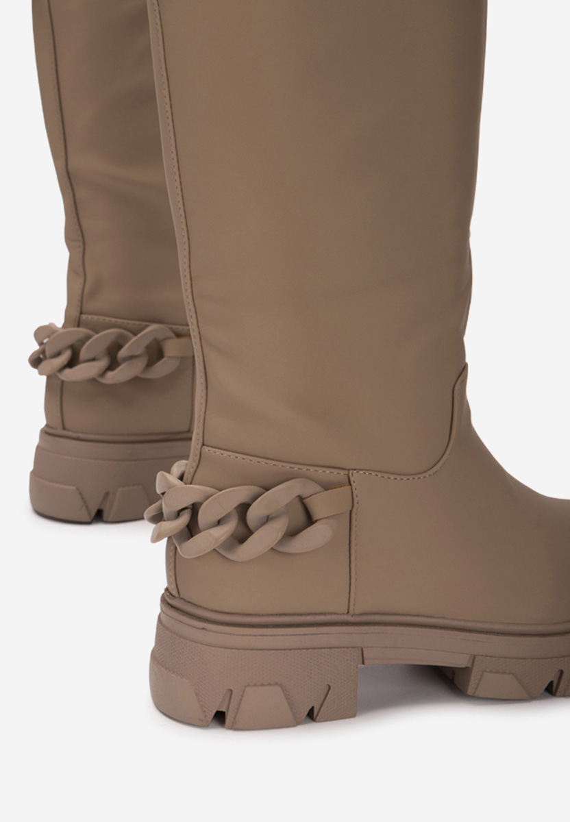 Béžové dámske čižmy Moniva V2