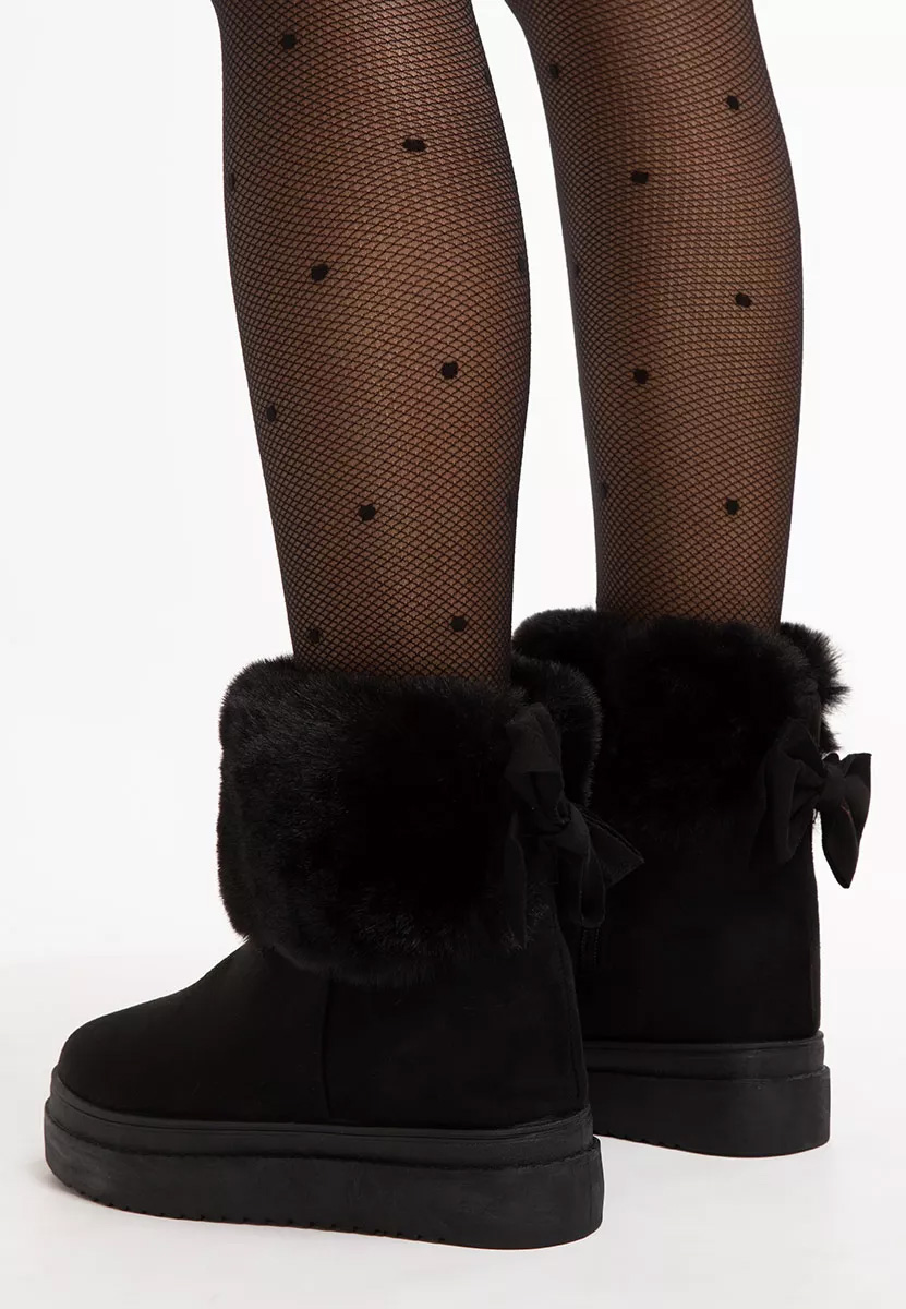 Čierne čižmy na platforme Michi