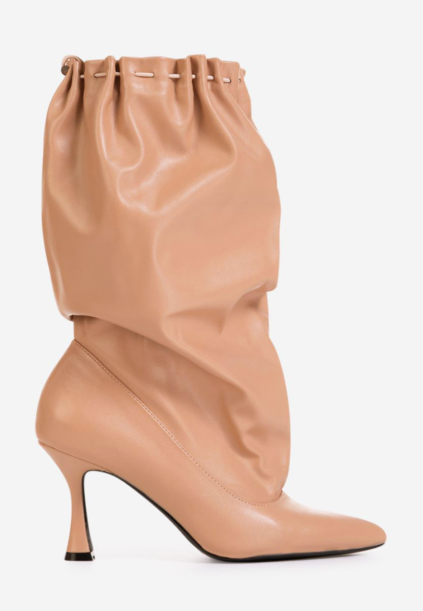 Béžové čižmy na podpätku Extremity