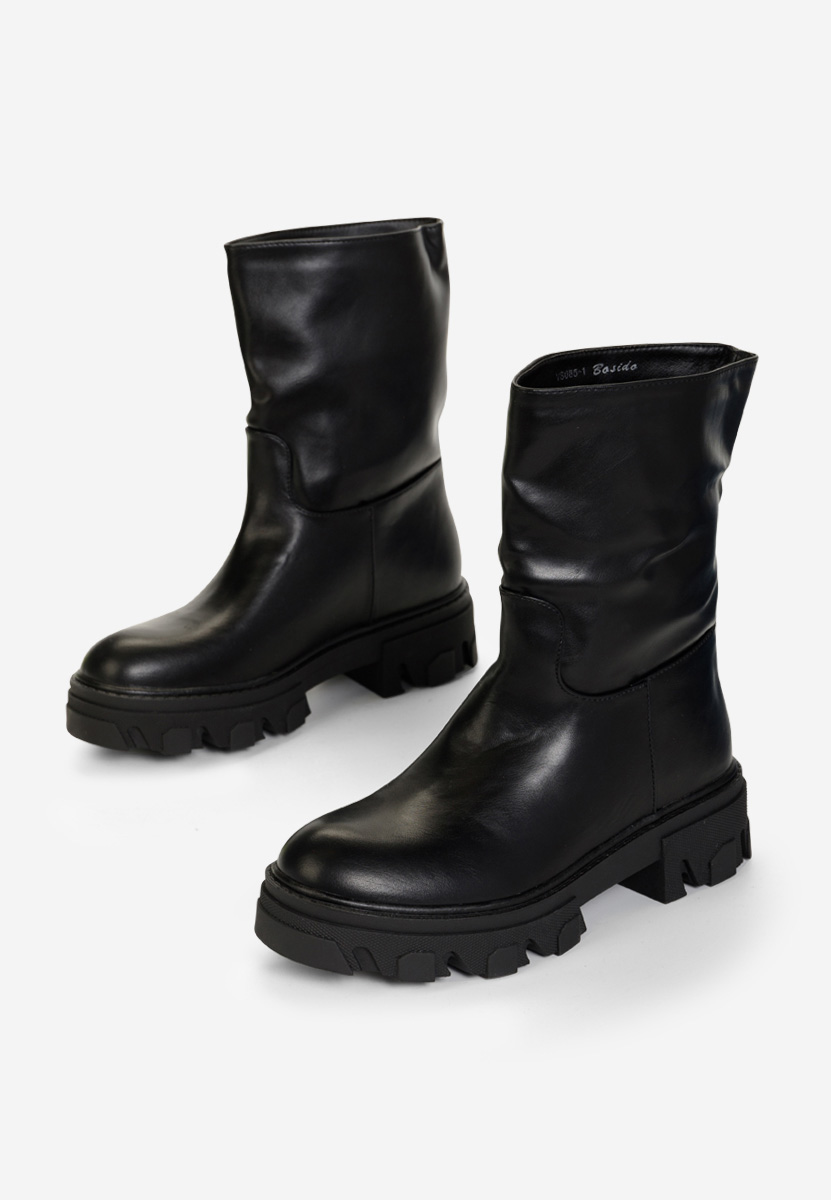 Čierne členkové čižmy Julieta