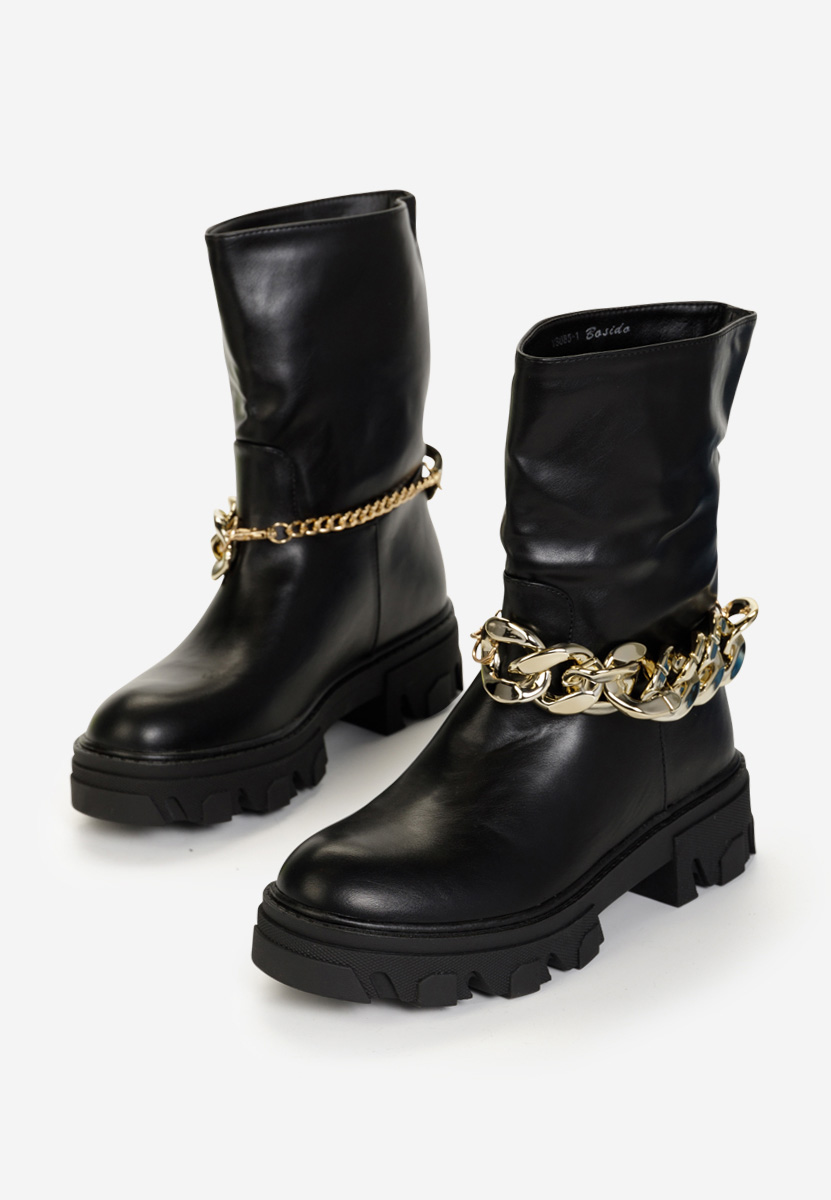 Čierne členkové čižmy Julieta