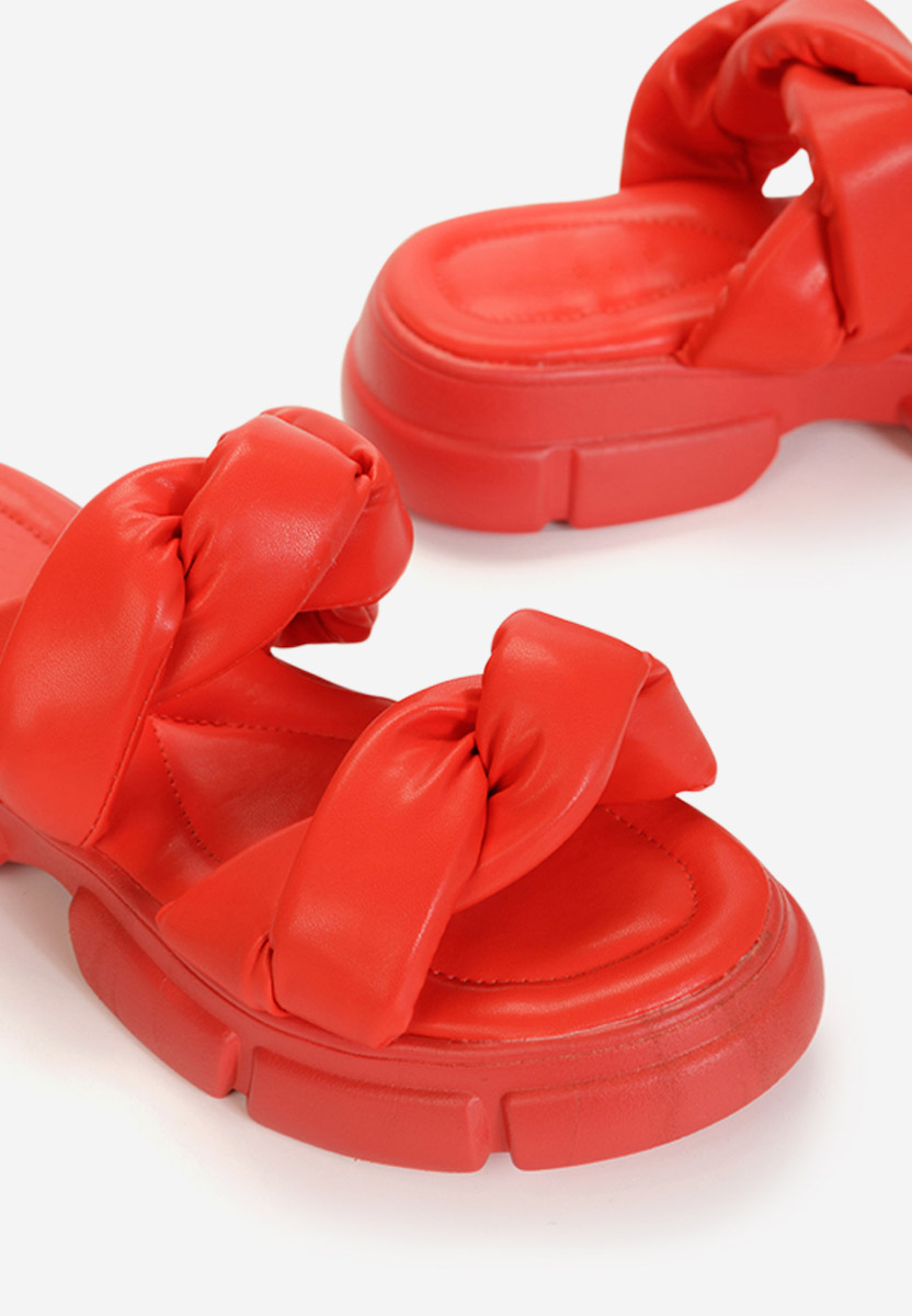 Červené ortopedicke slapky Elfleda