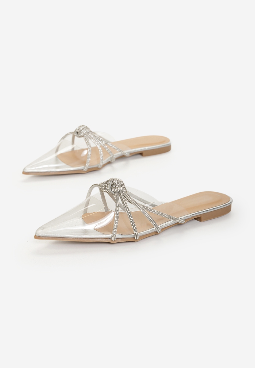 Strieborné šľapky dámske Sidonia