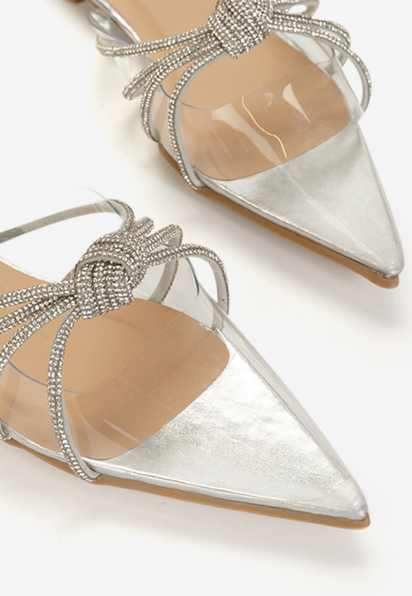 Strieborné šľapky dámske Sidonia