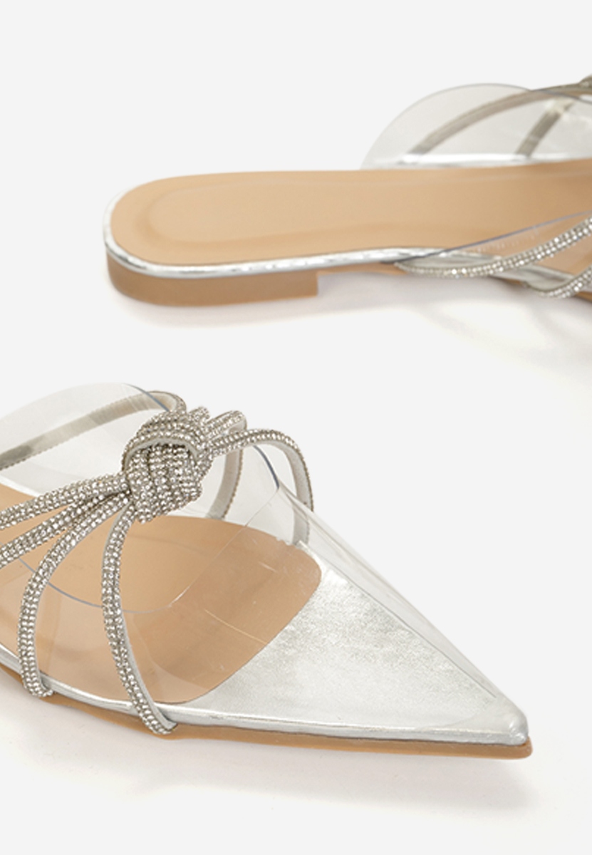 Strieborné šľapky dámske Sidonia