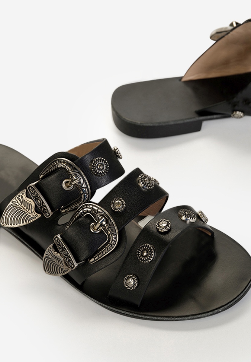 Čierne dámske šľapky Teodora