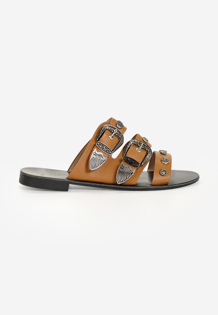 Hnedé dámske šľapky Teodora