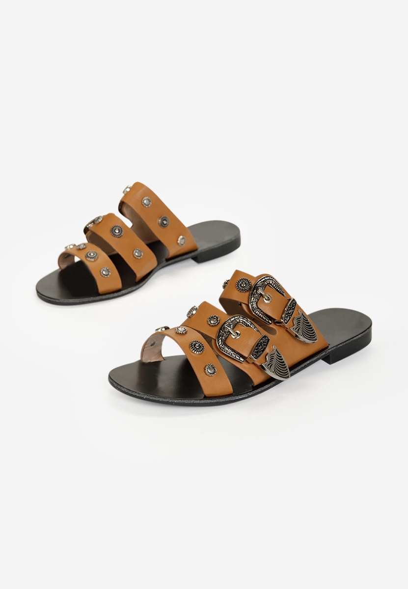 Hnedé dámske šľapky Teodora