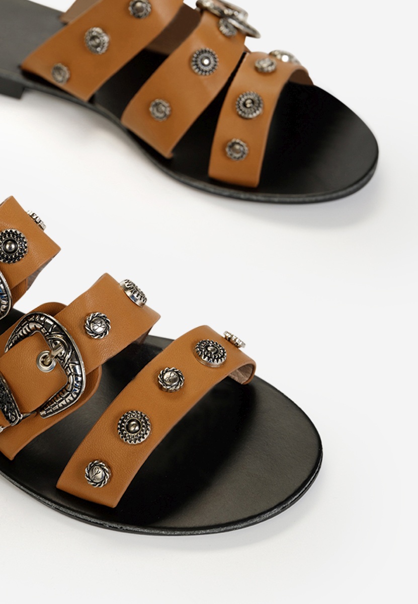 Hnedé dámske šľapky Teodora