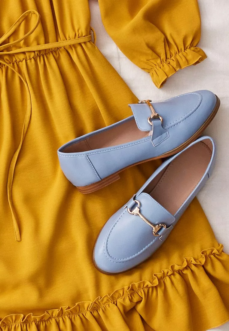 Svetlo modré mokasíny dámske Casica