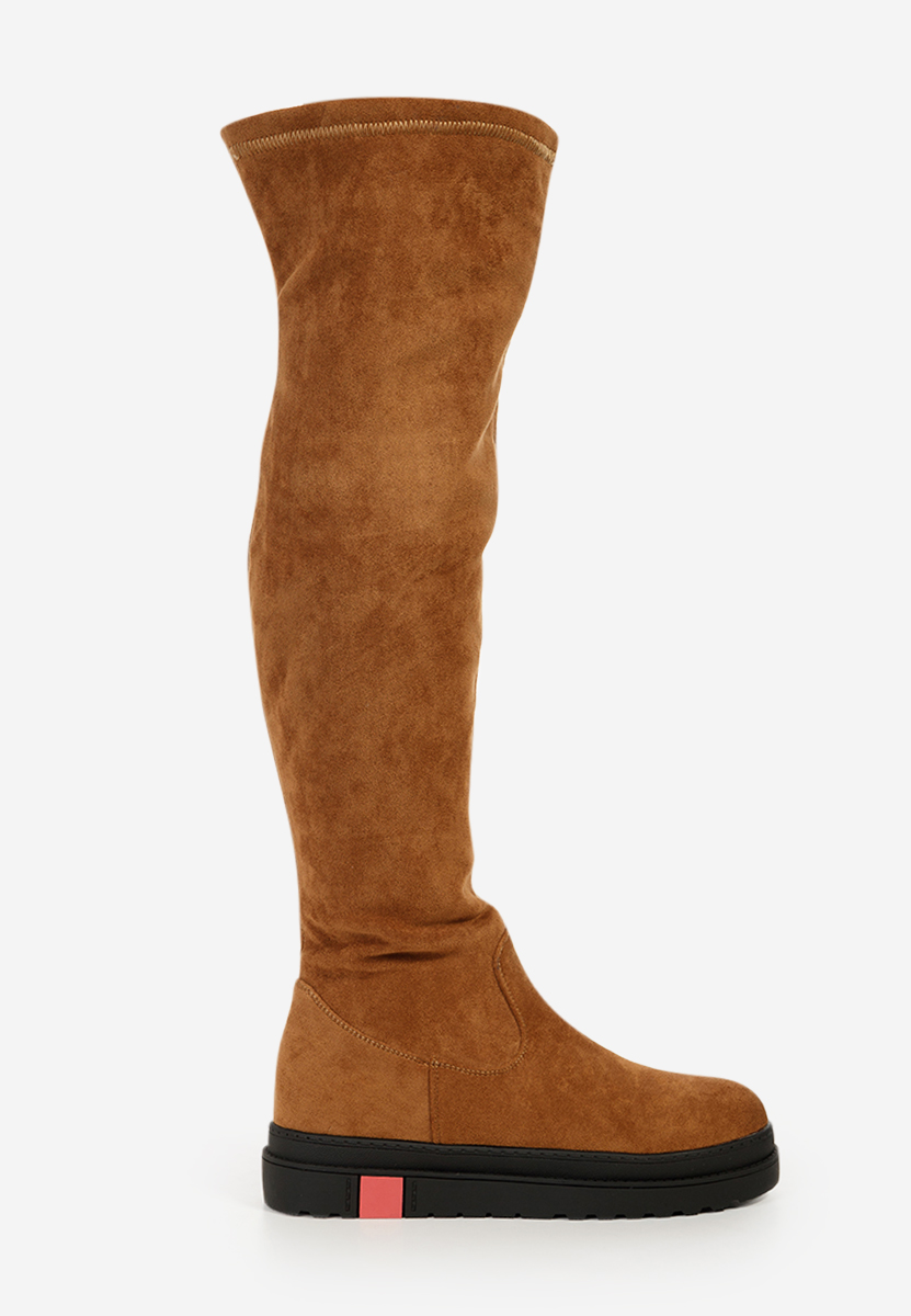 Camelové vysoké čižmy Esme