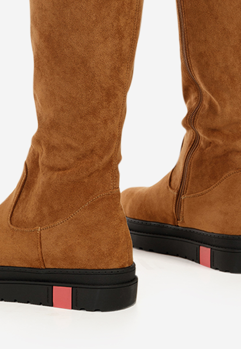 Camelové vysoké čižmy Esme