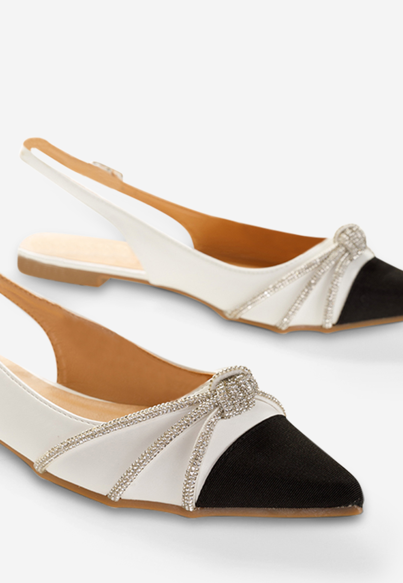 Biele elegantne balerinky Donka