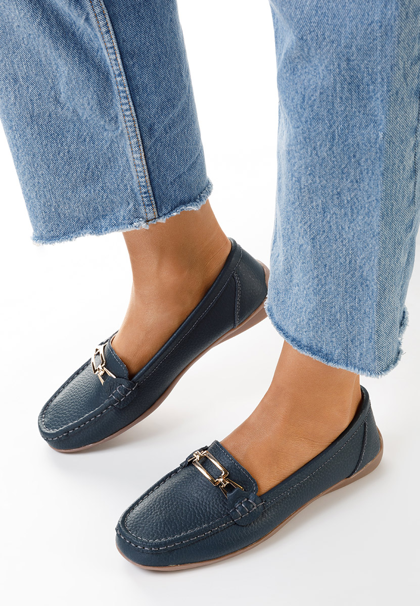 Tmavomdoré kožené mokasíny dámske Celetina