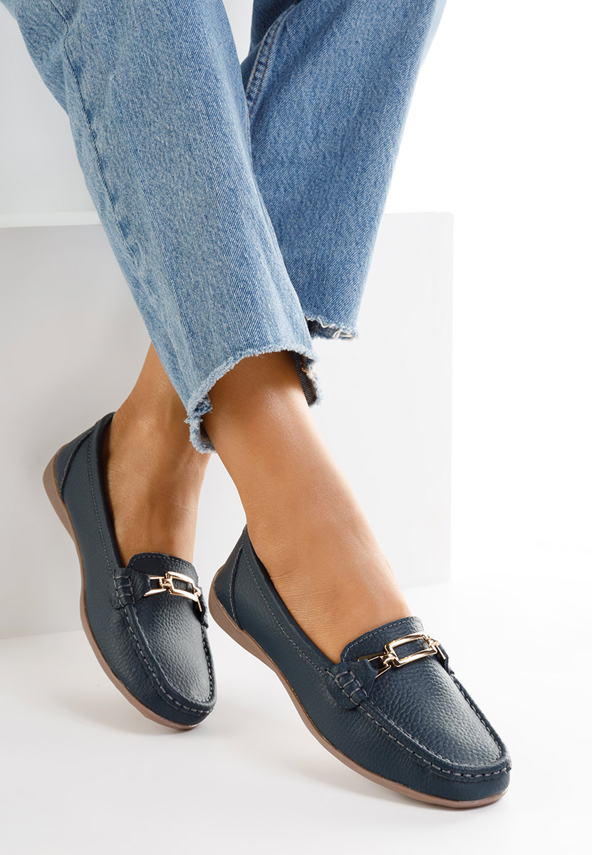 Tmavomdoré kožené mokasíny dámske Celetina