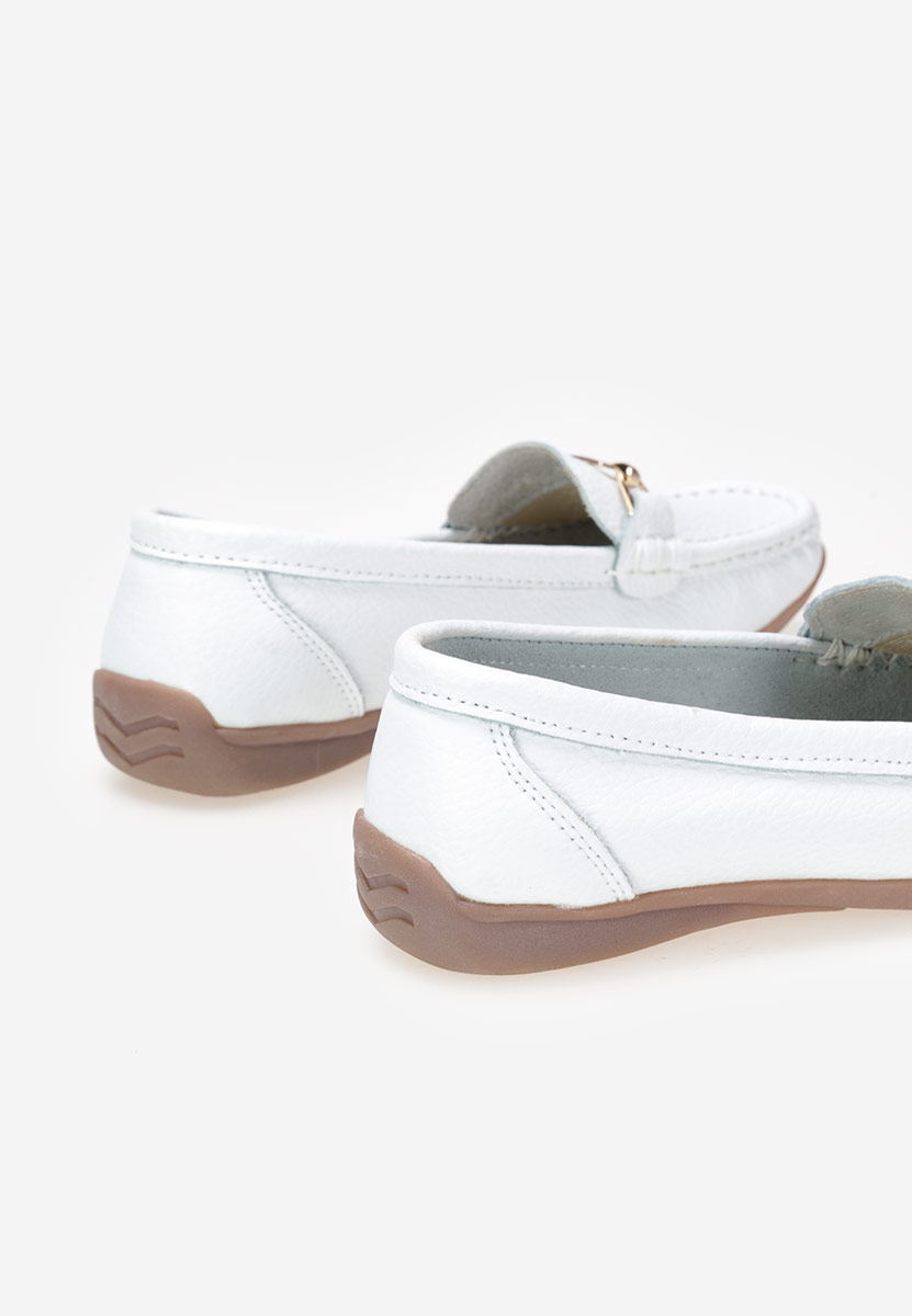 Biele kožené mokasíny dámske Celetina