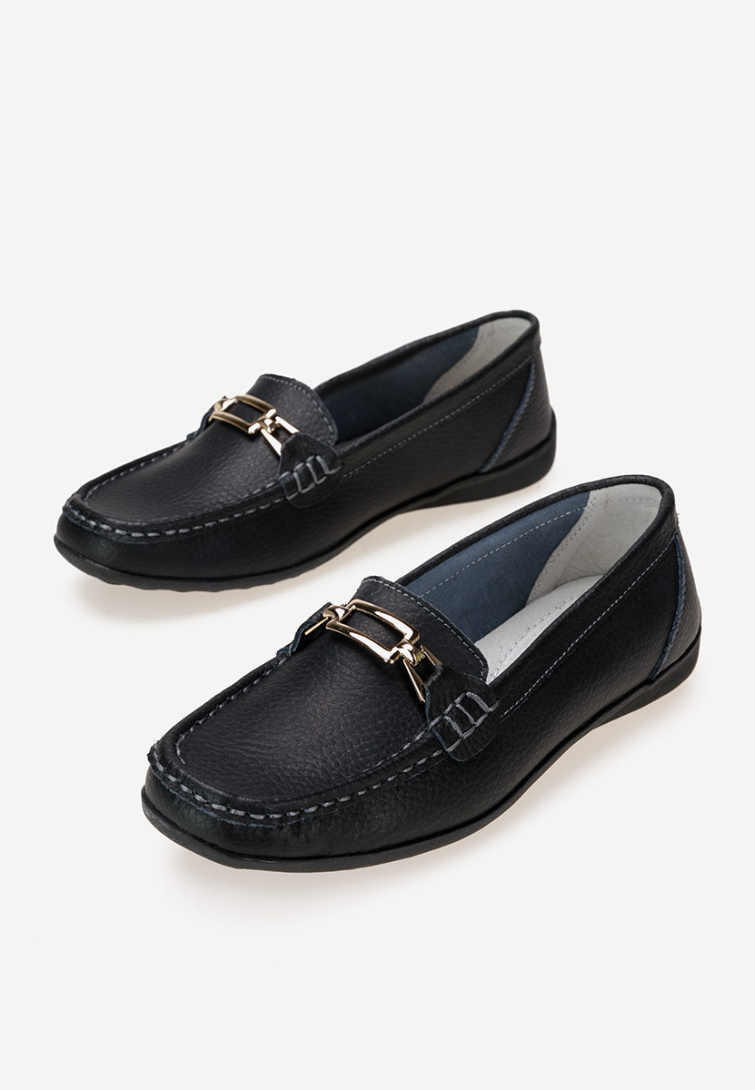 Čierne kožené mokasíny dámske Celetina