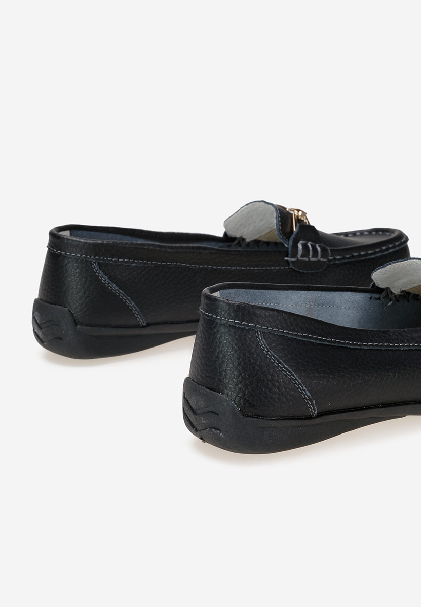 Čierne kožené mokasíny dámske Celetina