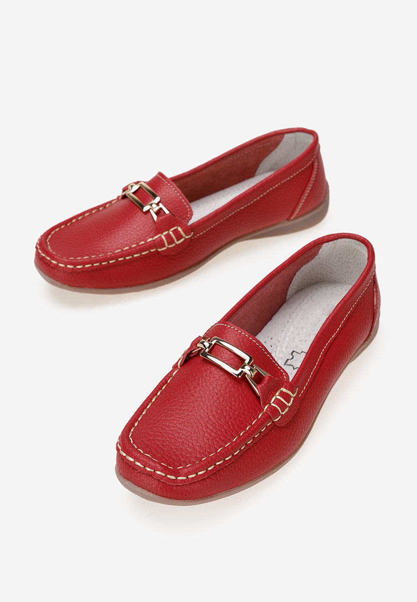 Červené kožené mokasíny dámske Celetina