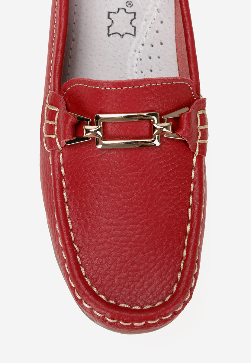 Červené kožené mokasíny dámske Celetina