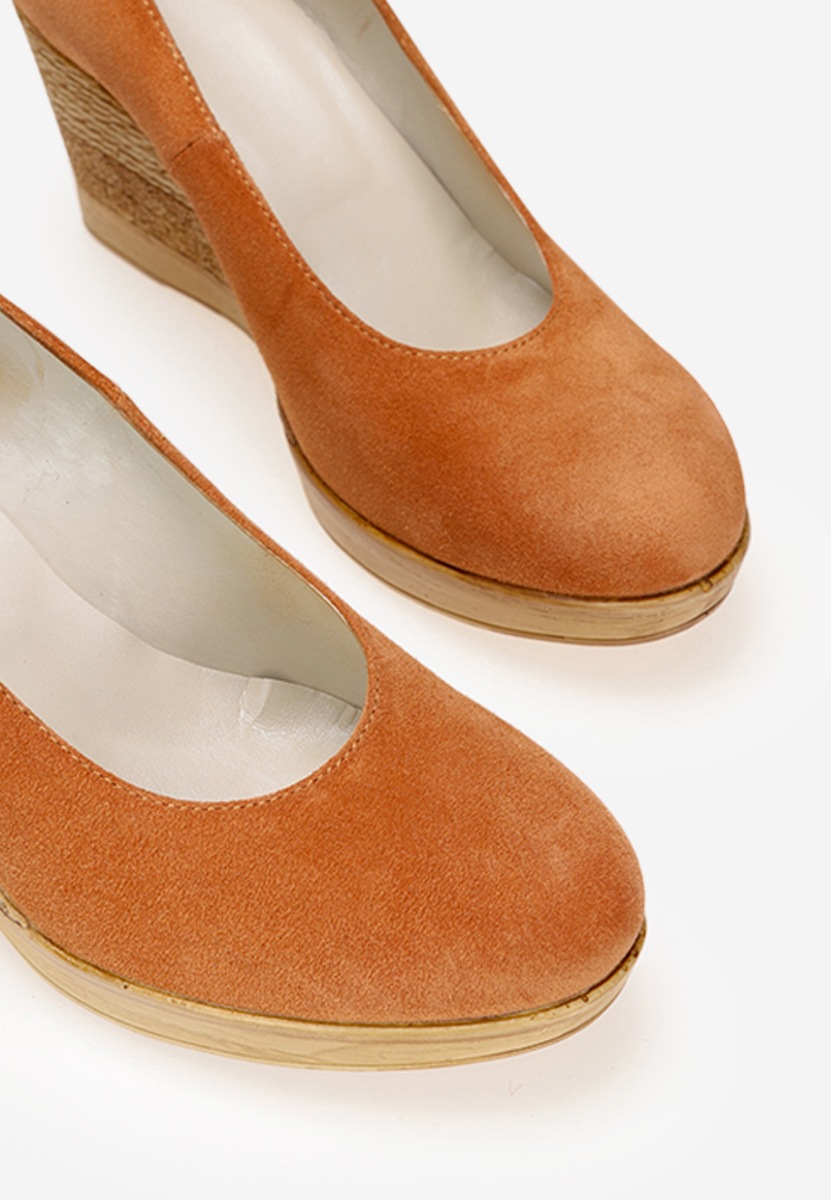 Oranžová poltopánky na platforme V5 Zola