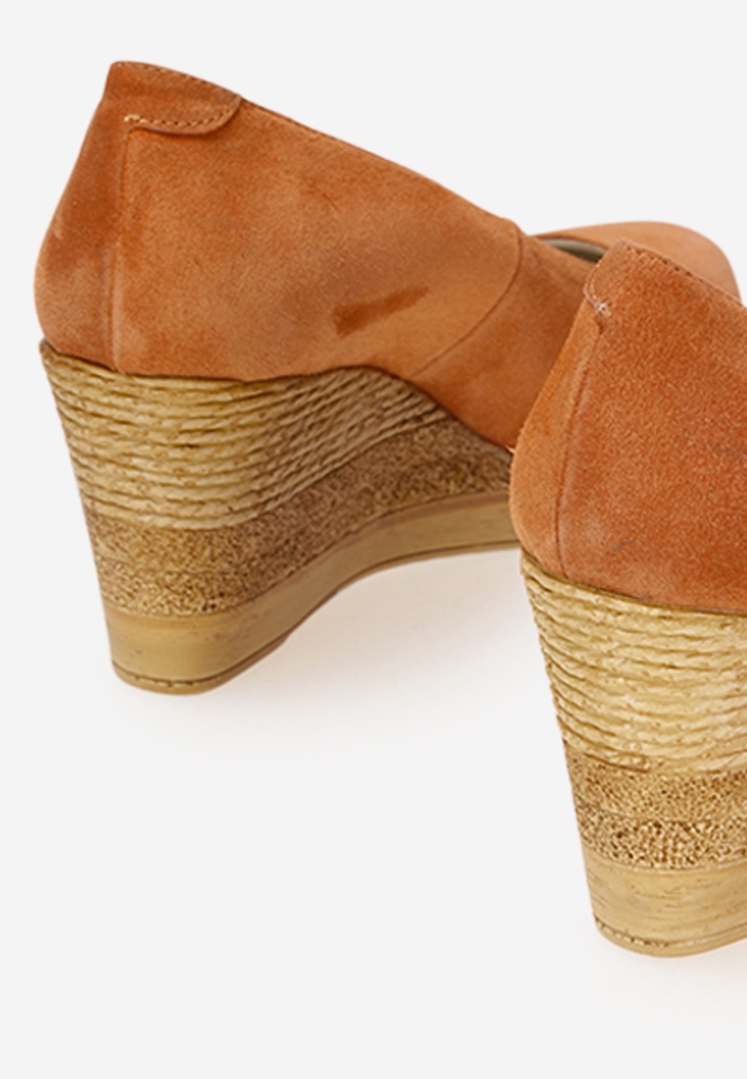 Oranžová poltopánky na platforme V5 Zola