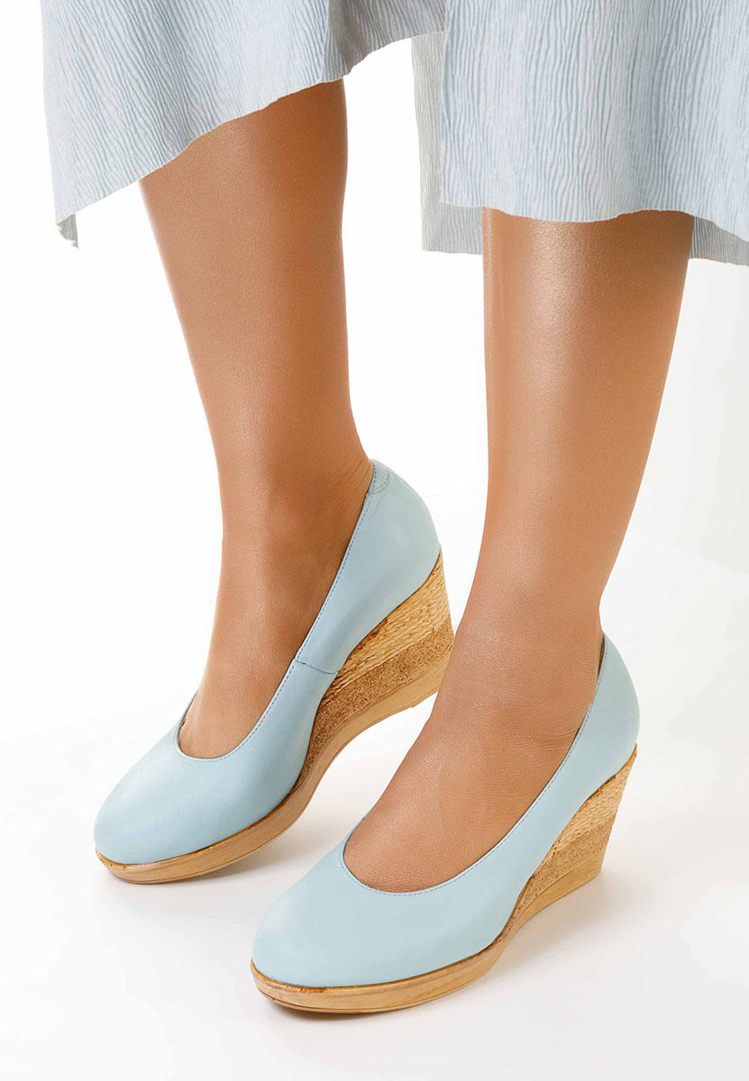 Svetlo modré poltopánky na platforme Zola V6