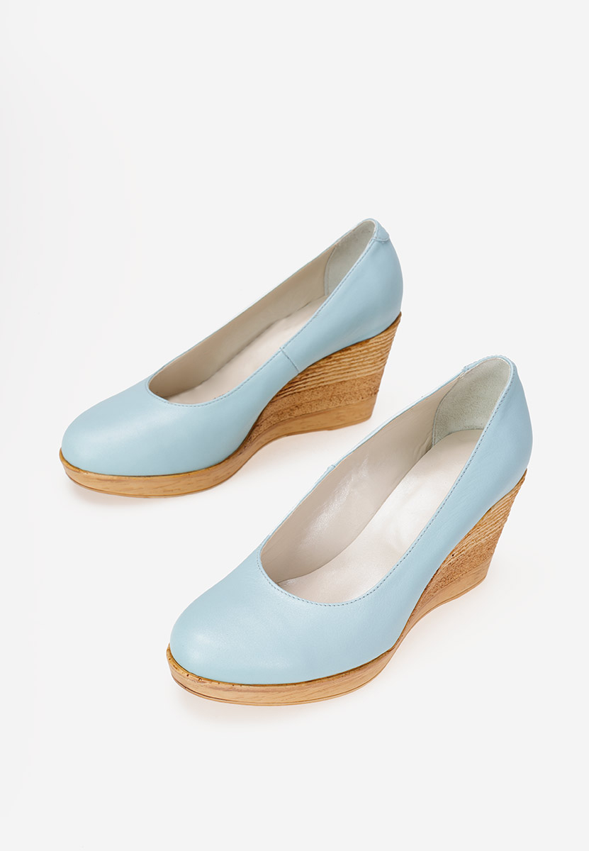 Svetlo modré poltopánky na platforme Zola V6