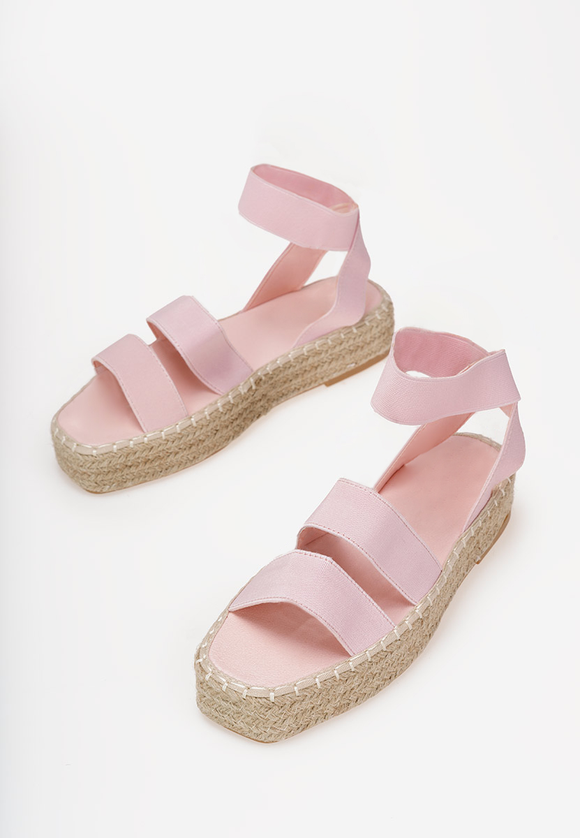 Ružové espadrilky sandale Clarena