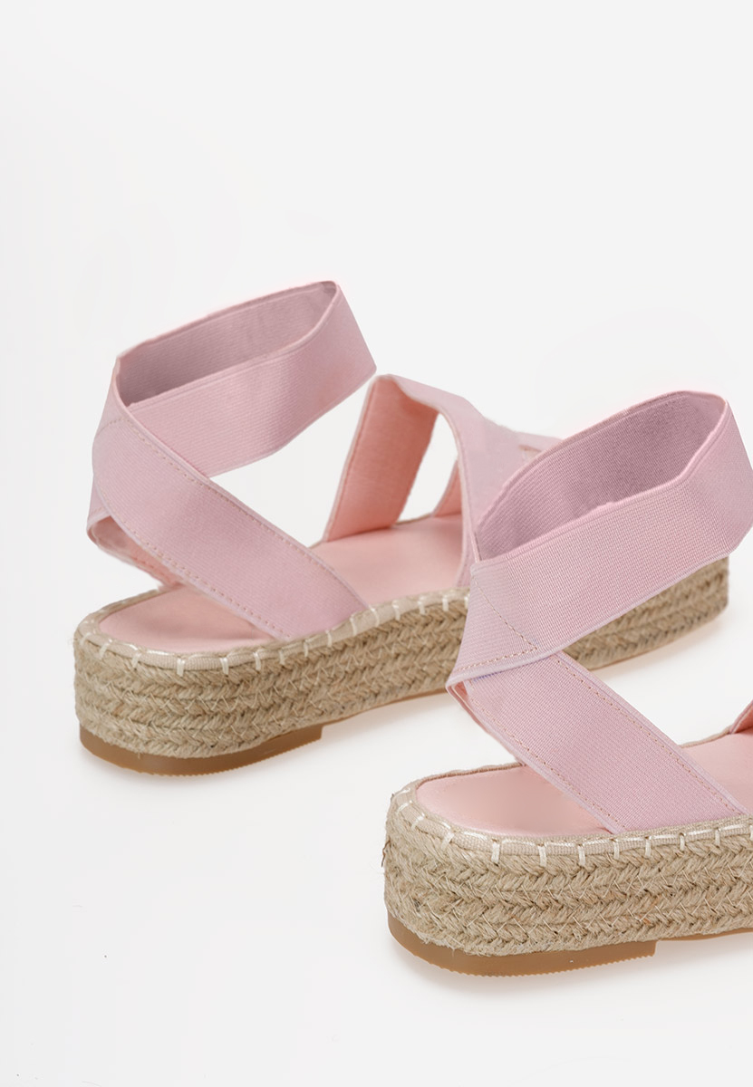 Ružové espadrilky sandale Clarena