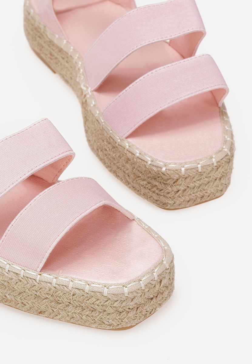 Ružové espadrilky sandale Clarena