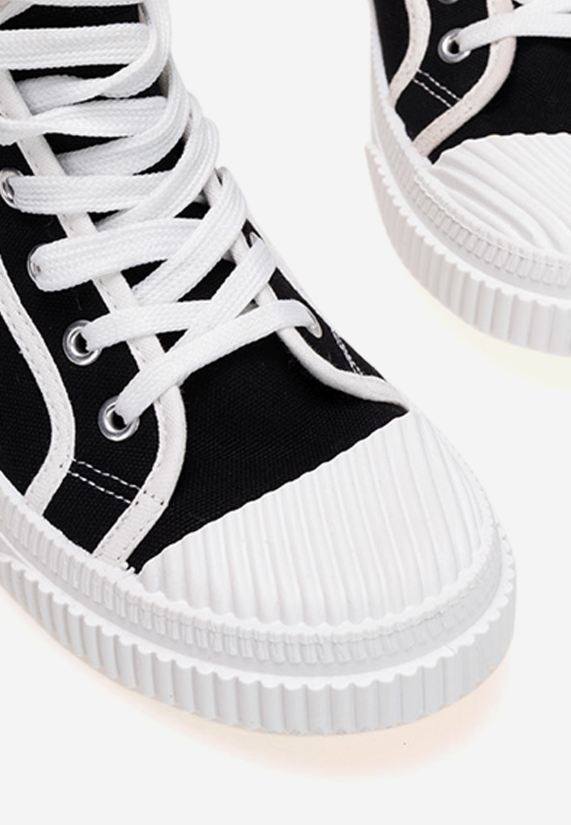 Čierne vysoké tenisky dámske Caneiro