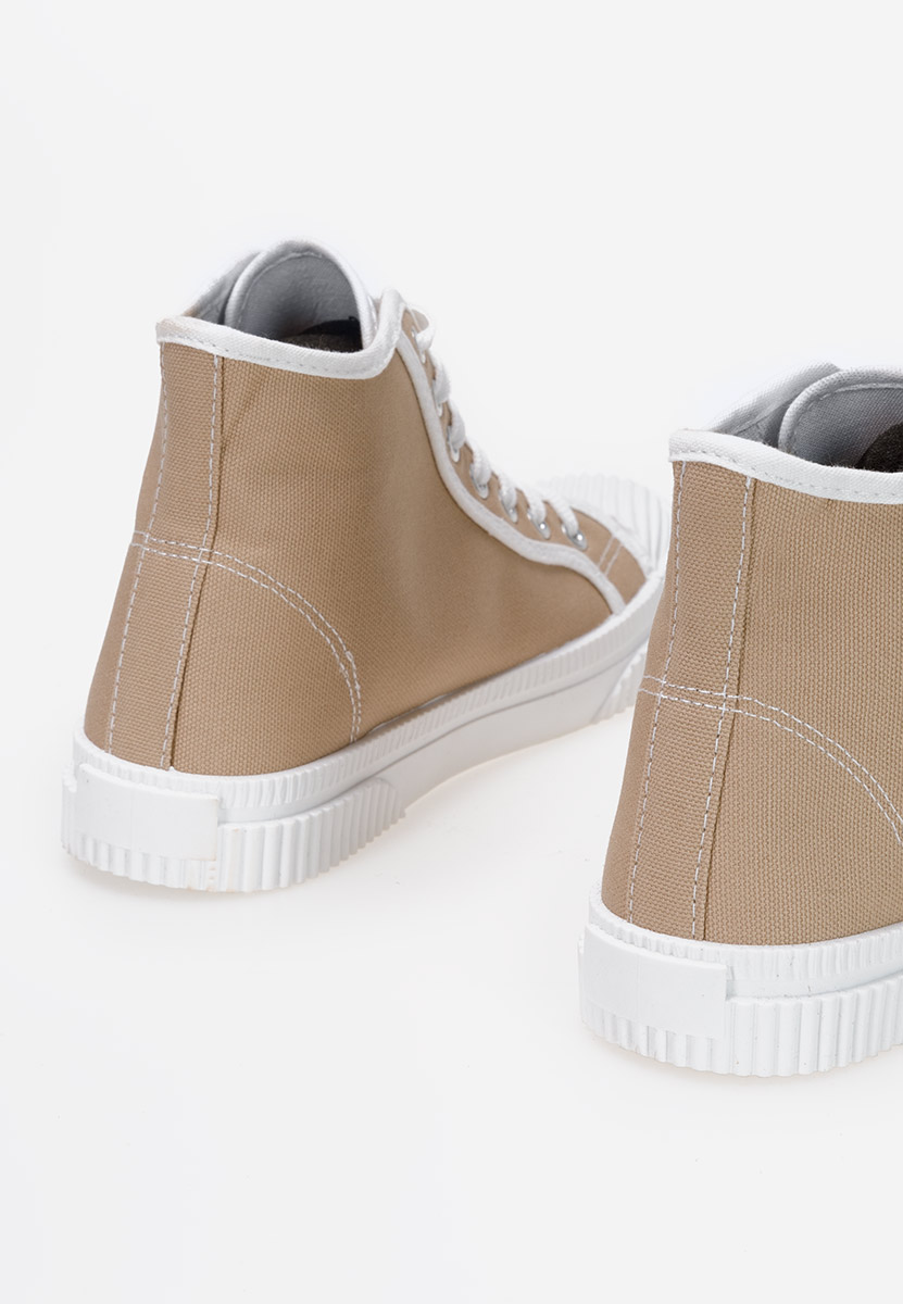 Khaki vysoké tenisky dámske Caneiro