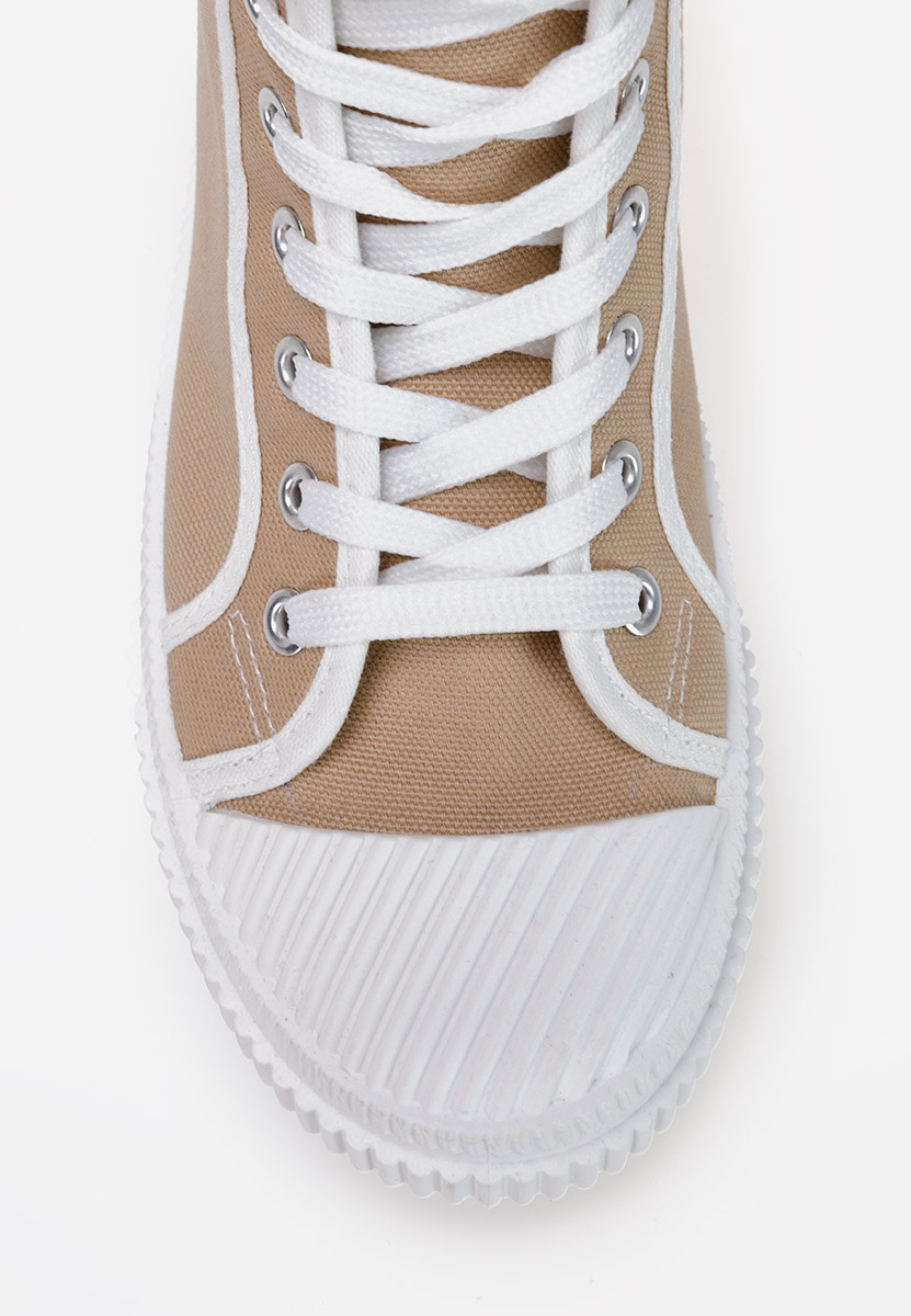 Khaki vysoké tenisky dámske Caneiro