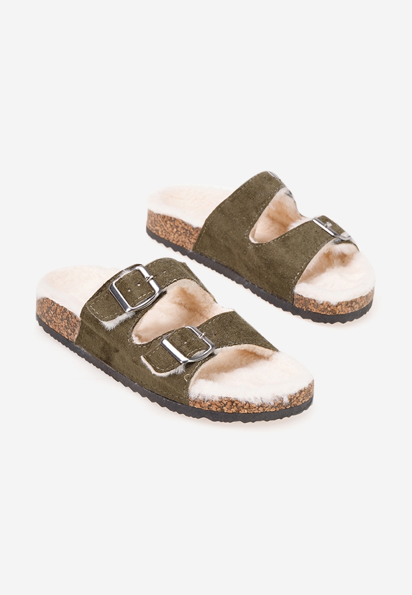 Khaki dámske papuče Testa