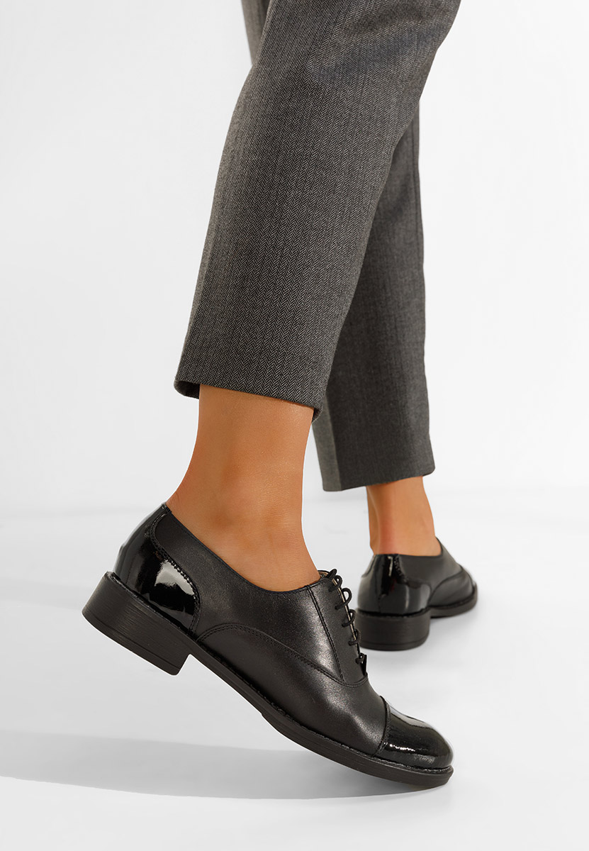 Čierne dámske oxfordky Genave V2