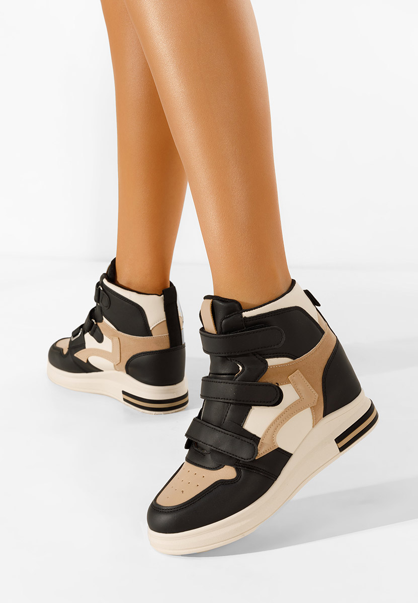 Čierne dámske tenisky na platforme Veleta