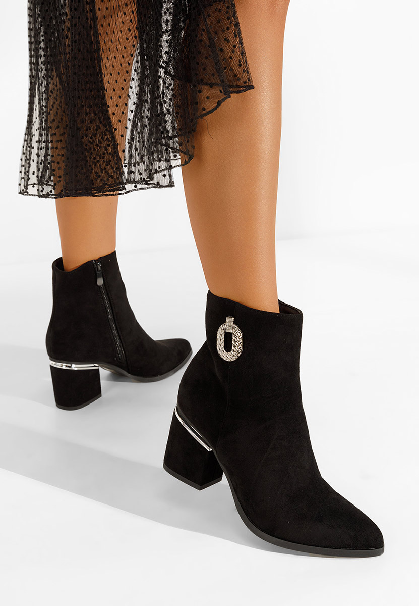 Čierne Členkové kotníkové čižmy Hoja