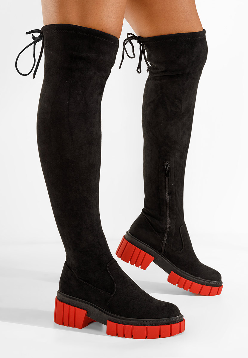 Čierne vysoké čižmy Dolaria V2